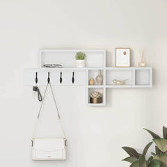 vidaXL Wall-Mounted Coat Rack Wall-Mounted White 100 x 12 x 43.5 cm 1