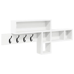 vidaXL Wall-Mounted Coat Rack Wall-Mounted White 100 x 12 x 43.5 cm 2