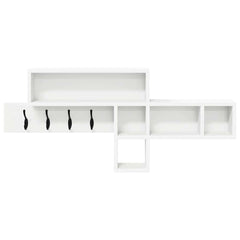 vidaXL Wall-Mounted Coat Rack Wall-Mounted White 100 x 12 x 43.5 cm 5