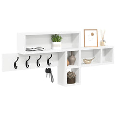 vidaXL Wall-Mounted Coat Rack Wall-Mounted White 100 x 12 x 43.5 cm 3