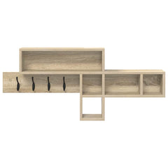 vidaXL Wall-Mounted Coat Rack Wall-Mounted Sonoma Oak Engineered wood 5