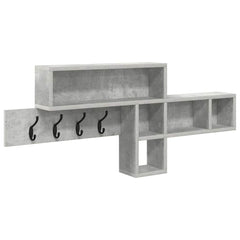 vidaXL Wall-Mounted Coat Rack Wall-Mounted Concrete Grey 2