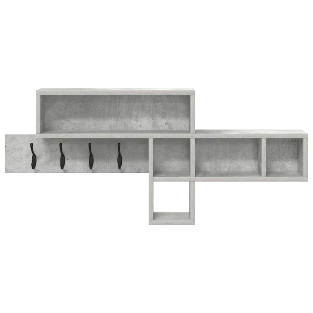 vidaXL Wall-Mounted Coat Rack Wall-Mounted Concrete Grey 5