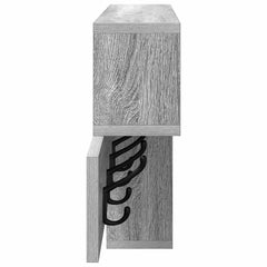 vidaXL Wall-Mounted Coat Rack Wall-Mounted Grey Sonoma Engineered wood 6