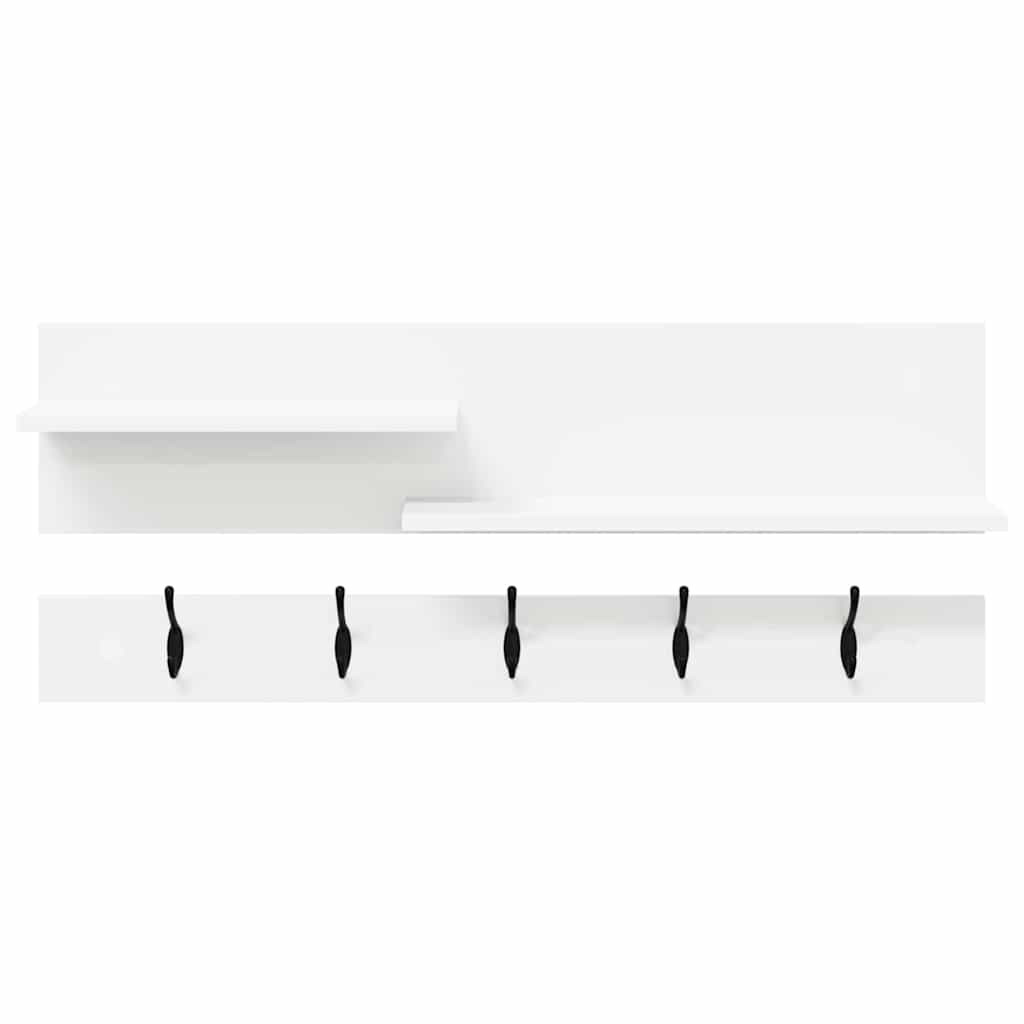 vidaXL Wall-Mounted Coat Rack Wall-Mounted White 90 x 15 x 36 cm 5