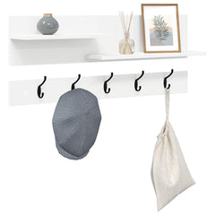 vidaXL Wall-Mounted Coat Rack Wall-Mounted White 90 x 15 x 36 cm 3