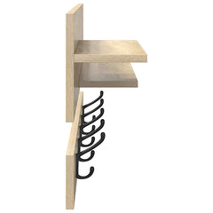 vidaXL Wall-Mounted Coat Rack Wall-Mounted Sonoma Oak 90 x 15 x 36 cm 6