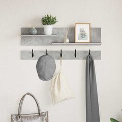 vidaXL Wall-Mounted Coat Rack Wall-Mounted Concrete Grey 1