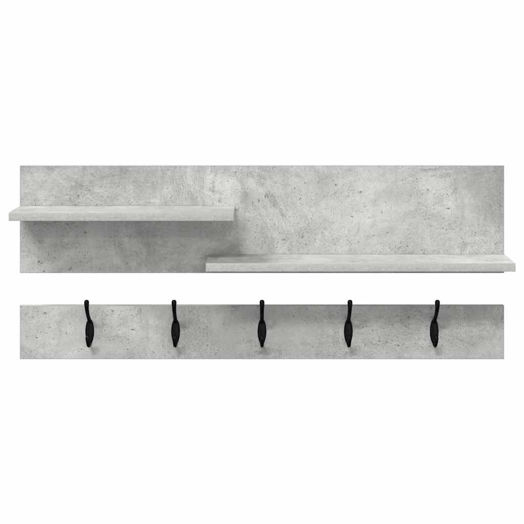 vidaXL Wall-Mounted Coat Rack Wall-Mounted Concrete Grey 5