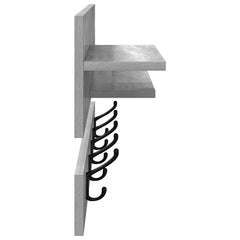 vidaXL Wall-Mounted Coat Rack Wall-Mounted Grey Sonoma 90 x 15 x 36 cm 6