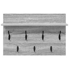 vidaXL Wall-Mounted Coat Rack Wall-Mounted Grey Sonoma 60 x 40 x 12 cm 5
