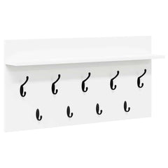 vidaXL Wall-Mounted Coat Rack Wall-Mounted White 80 x 40 x 12 cm 2