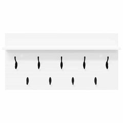 vidaXL Wall-Mounted Coat Rack Wall-Mounted White 80 x 40 x 12 cm 5