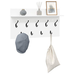 vidaXL Wall-Mounted Coat Rack Wall-Mounted White 80 x 40 x 12 cm 3