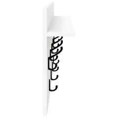vidaXL Wall-Mounted Coat Rack Wall-Mounted White 80 x 40 x 12 cm 6