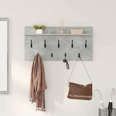 vidaXL Wall-Mounted Coat Rack Wall-Mounted Concrete Grey 1