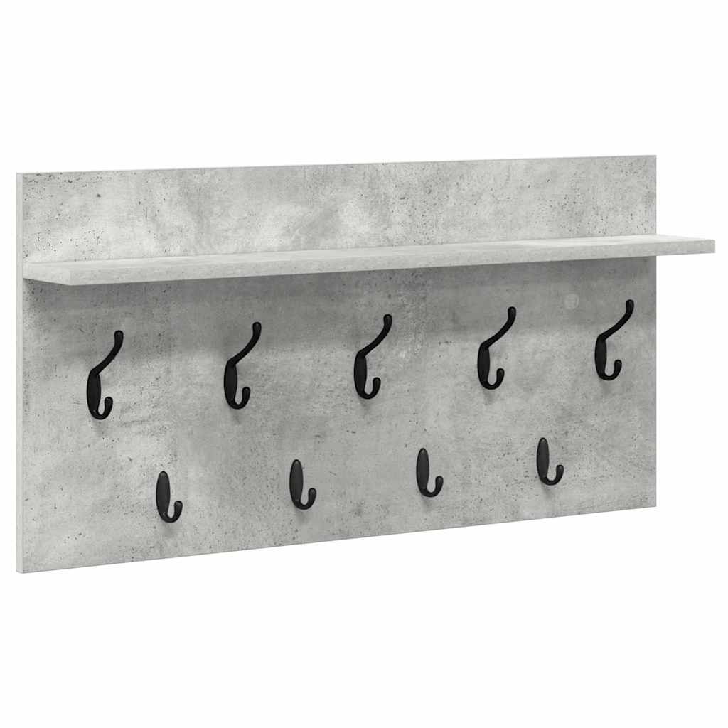 vidaXL Wall-Mounted Coat Rack Wall-Mounted Concrete Grey 2