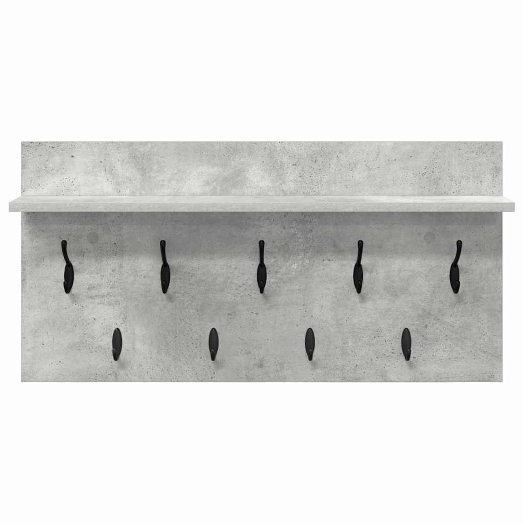 vidaXL Wall-Mounted Coat Rack Wall-Mounted Concrete Grey 5