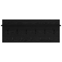 vidaXL Wall-Mounted Coat Rack Wall-Mounted Black Oak 100 x 40 x 12 cm 5