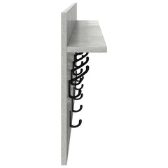 vidaXL Wall-Mounted Coat Rack Wall-Mounted Concrete Grey 6