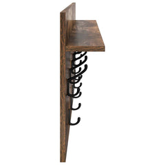 vidaXL Wall-Mounted Coat Rack Wall-Mounted Smoked Oak 100 x 40 x 12 cm 6
