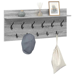 vidaXL Wall-Mounted Coat Rack Wall-Mounted Grey Sonoma Engineered wood 3