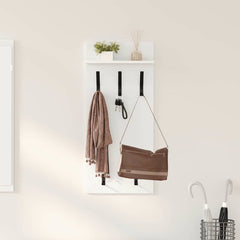 vidaXL Wall-Mounted Coat Rack Wall-Mounted White 40 x 10 x 90 cm 1