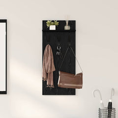 vidaXL Wall-Mounted Coat Rack Wall-Mounted Black Oak 40 x 10 x 90 cm 1