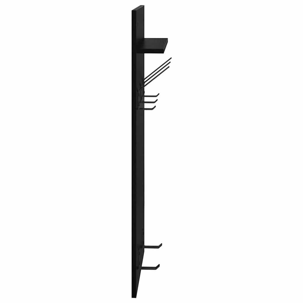 vidaXL Wall-Mounted Coat Rack Wall-Mounted Black Oak 40 x 10 x 90 cm 6