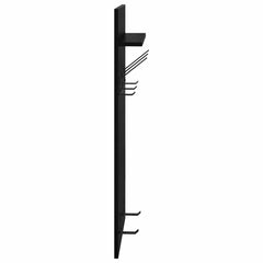 vidaXL Wall-Mounted Coat Rack Wall-Mounted Black Oak 40 x 10 x 90 cm 6