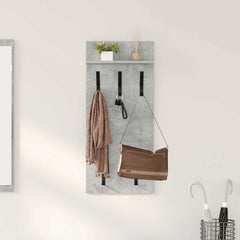 vidaXL Wall-Mounted Coat Rack Wall-Mounted Concrete Grey 1