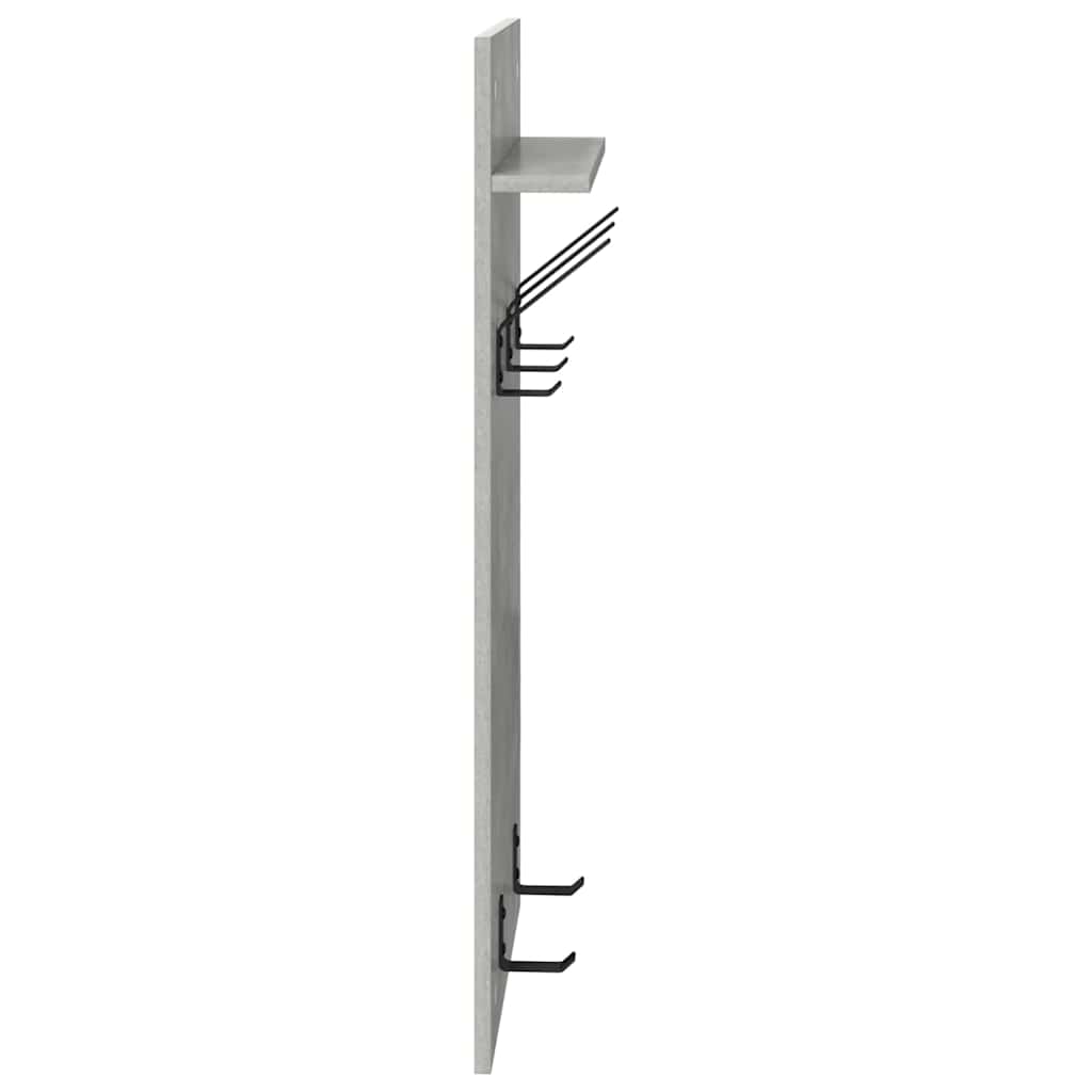 vidaXL Wall-Mounted Coat Rack Wall-Mounted Concrete Grey 6
