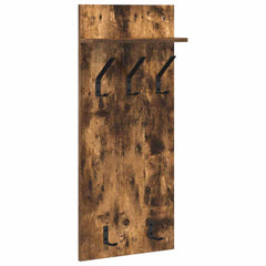 vidaXL Wall-Mounted Coat Rack Wall-Mounted Smoked Oak 40 x 10 x 90 cm 2