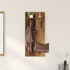 vidaXL Wall-Mounted Coat Rack Wall-Mounted Old Wood 40 x 10 x 90 cm 1