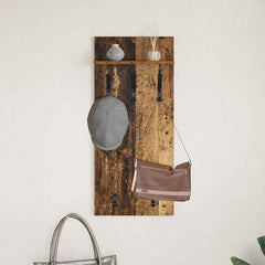 vidaXL Wall-Mounted Coat Rack Wall-Mounted Old Wood 40 x 10 x 90 cm 4