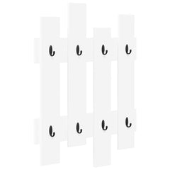 vidaXL Wall-Mounted Coat Rack Wall-Mounted White 60 x 3 x 82 cm 2