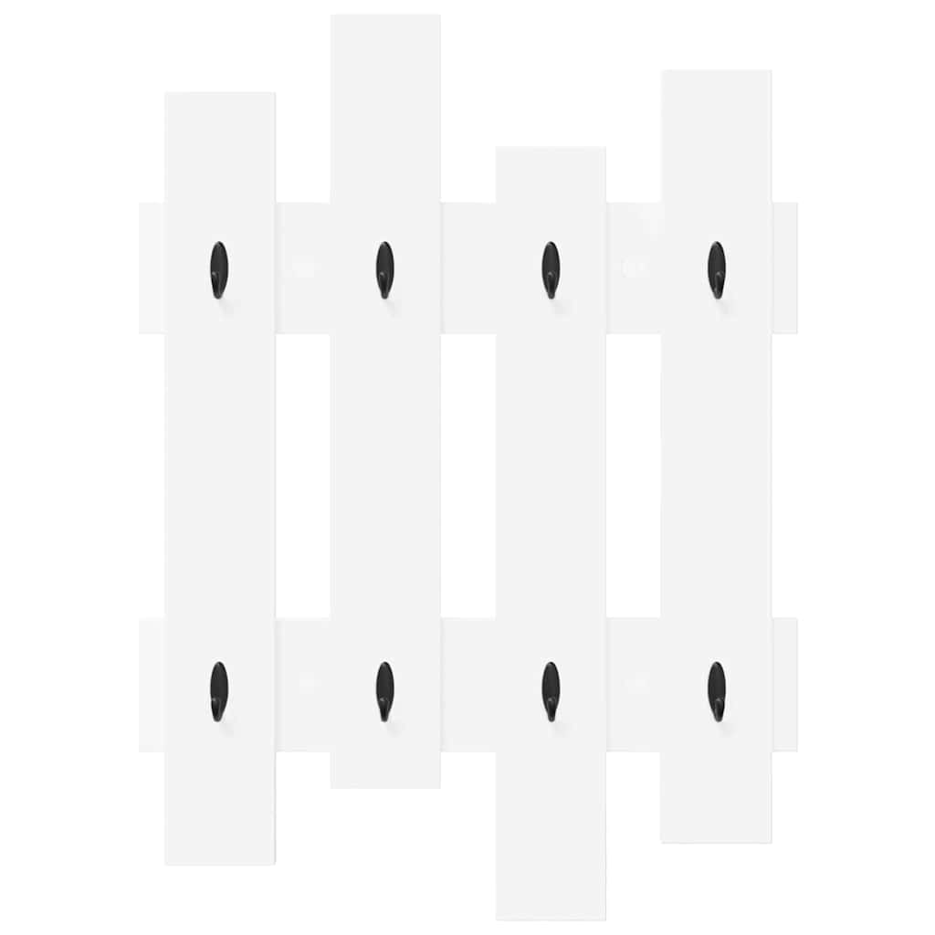 vidaXL Wall-Mounted Coat Rack Wall-Mounted White 60 x 3 x 82 cm 5