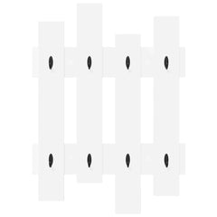 vidaXL Wall-Mounted Coat Rack Wall-Mounted White 60 x 3 x 82 cm 5