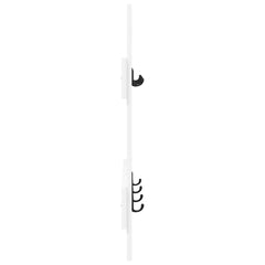 vidaXL Wall-Mounted Coat Rack Wall-Mounted White 60 x 3 x 82 cm 6