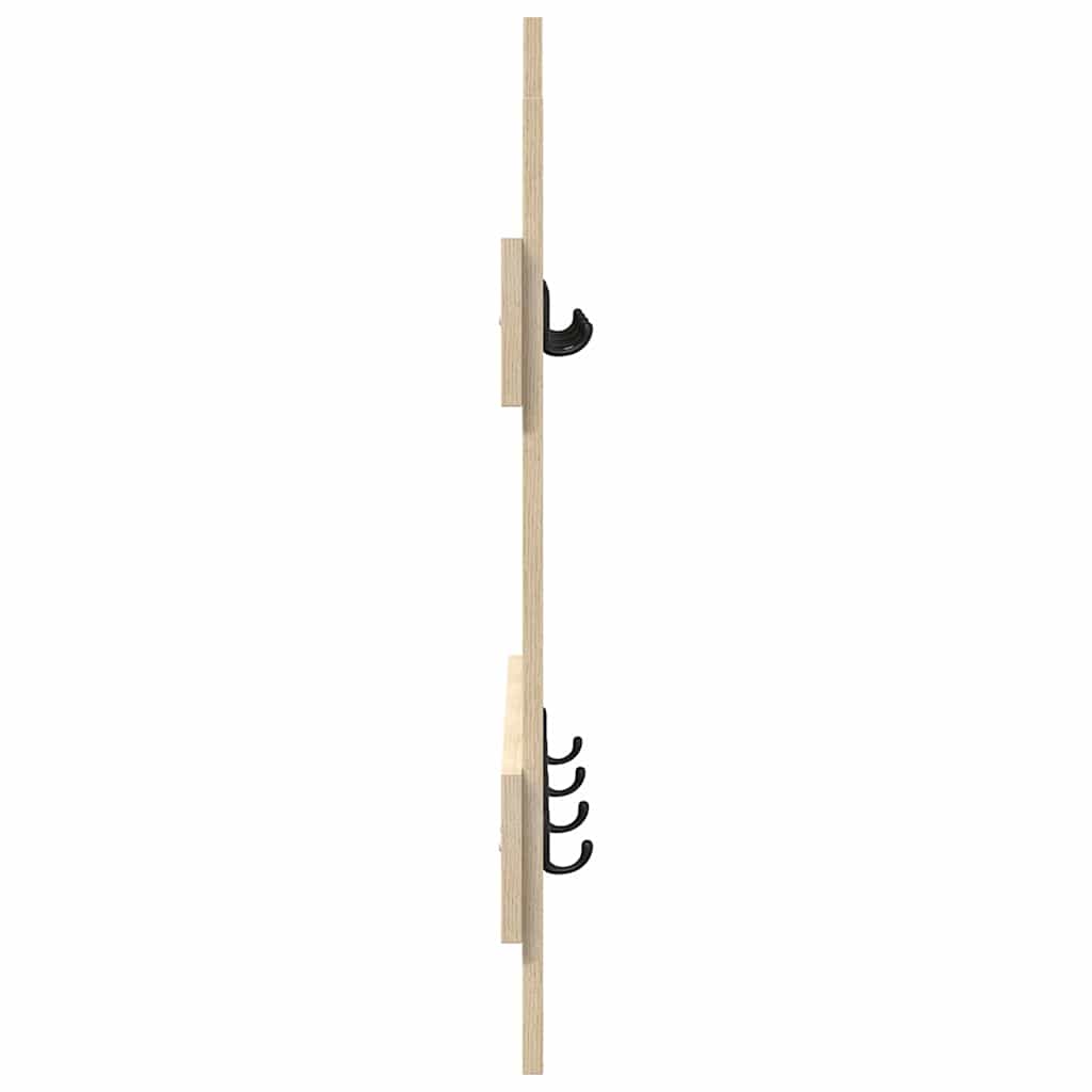 vidaXL Wall-Mounted Coat Rack Wall-Mounted Sonoma Oak 60 x 3 x 82 cm 6