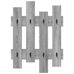 vidaXL Wall-Mounted Coat Rack Wall-Mounted Grey Sonoma 60 x 3 x 82 cm 5