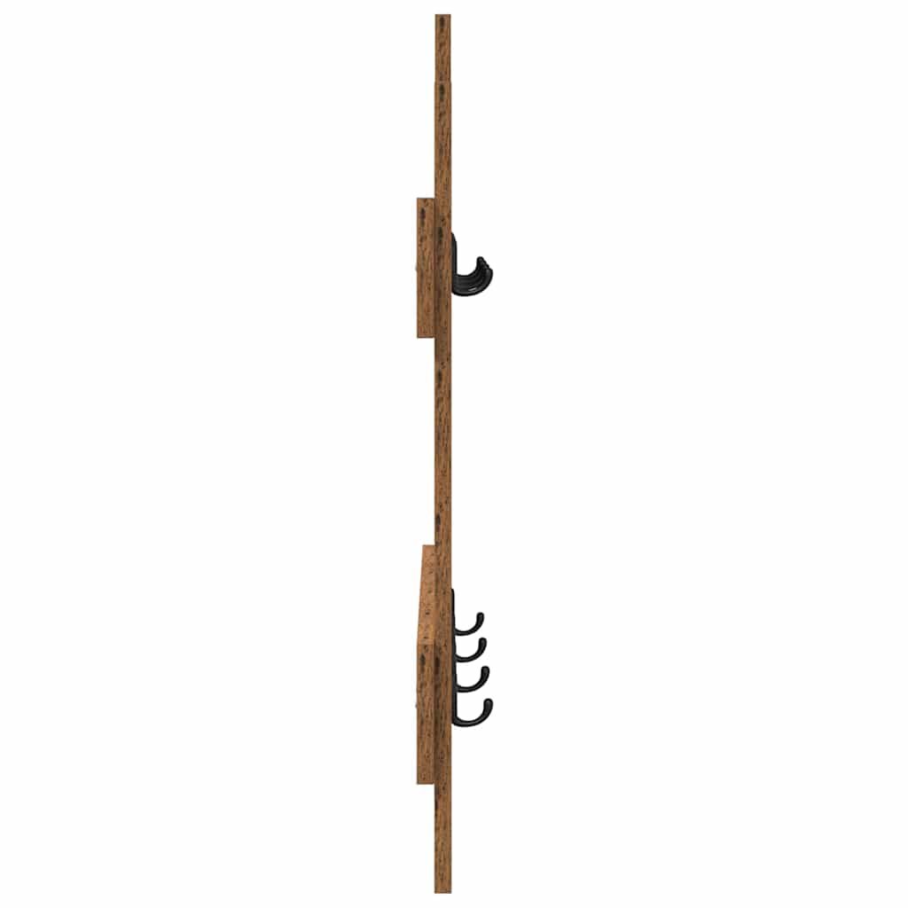 vidaXL Wall-Mounted Coat Rack Wall-Mounted Old Wood 60 x 3 x 82 cm 6