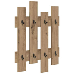 vidaXL Wall-Mounted Coat Rack Wall-Mounted Artisan Oak 60 x 3 x 82 cm 2