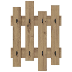 vidaXL Wall-Mounted Coat Rack Wall-Mounted Artisan Oak 60 x 3 x 82 cm 5