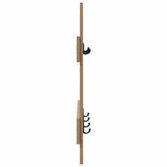 vidaXL Wall-Mounted Coat Rack Wall-Mounted Artisan Oak 60 x 3 x 82 cm 6