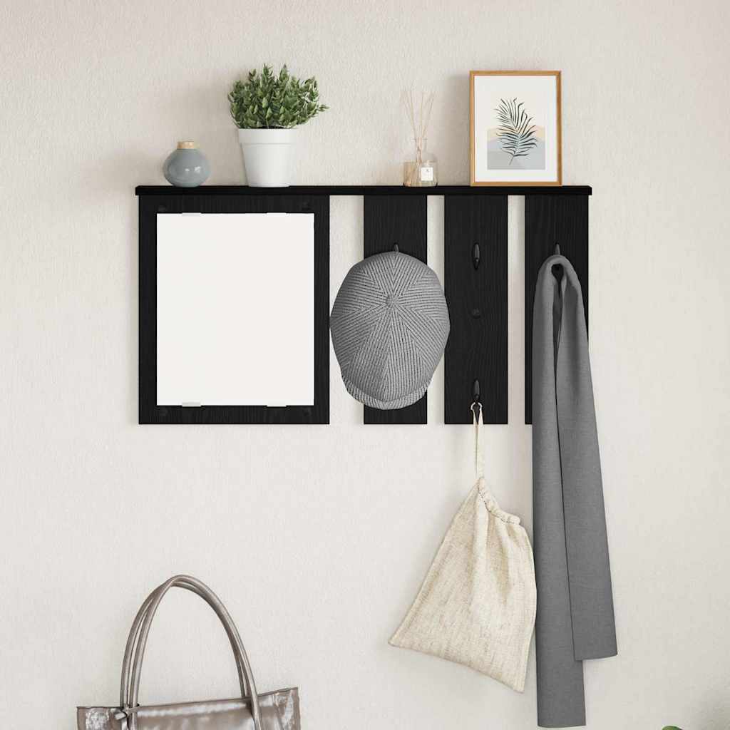 vidaXL Wall-Mounted Coat Rack Wall-Mounted Black oak 85 x 10 x 45 cm 1
