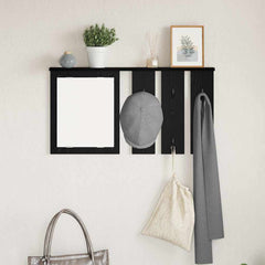 vidaXL Wall-Mounted Coat Rack Wall-Mounted Black oak 85 x 10 x 45 cm 1