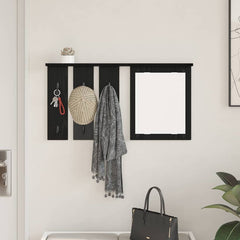 vidaXL Wall-Mounted Coat Rack Wall-Mounted Black oak 85 x 10 x 45 cm 4