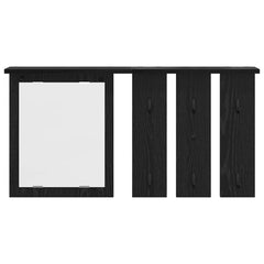 vidaXL Wall-Mounted Coat Rack Wall-Mounted Black oak 85 x 10 x 45 cm 5