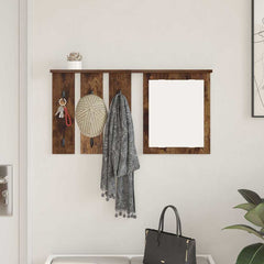 vidaXL Wall-Mounted Coat Rack Wall-Mounted Smoked oak 85 x 10 x 45 cm 4